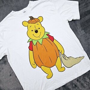 Disney Winnie the Pooh Halloween Pumpkin Tigger Back T-Shirt Tee Sz XL